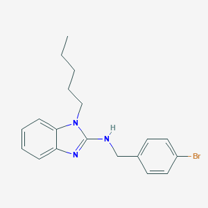 molecular formula C19H22BrN3 B379308 N-(4-bromobenzyl)-1-pentyl-1H-benzimidazol-2-amine 