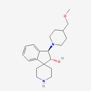 molecular formula C20H30N2O2 B3793084 (1R,2R)-1-[4-(methoxymethyl)piperidin-1-yl]spiro[1,2-dihydroindene-3,4'-piperidine]-2-ol 