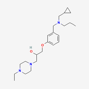 molecular formula C23H39N3O2 B3793088 1-(3-{[(cyclopropylmethyl)(propyl)amino]methyl}phenoxy)-3-(4-ethyl-1-piperazinyl)-2-propanol 