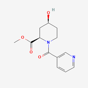 methyl (2R,4S)-4-hydroxy-1-(pyridine-3-carbonyl)piperidine-2-carboxylate