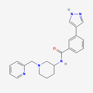 3-(1H-pyrazol-4-yl)-N-[1-(pyridin-2-ylmethyl)piperidin-3-yl]benzamide