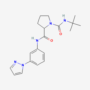 N~1~-(tert-butyl)-N~2~-[3-(1H-pyrazol-1-yl)phenyl]-1,2-pyrrolidinedicarboxamide