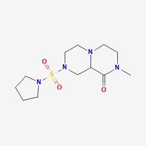 molecular formula C12H22N4O3S B3793128 2-methyl-8-(pyrrolidin-1-ylsulfonyl)hexahydro-2H-pyrazino[1,2-a]pyrazin-1(6H)-one 