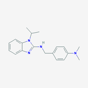 molecular formula C19H24N4 B379314 N-[4-(dimethylamino)benzyl]-1-isopropyl-1H-benzimidazol-2-amine 