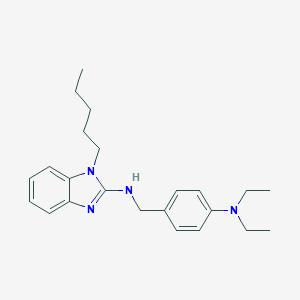 molecular formula C23H32N4 B379315 N-[4-(diethylamino)benzyl]-1-pentyl-1H-benzimidazol-2-amine 