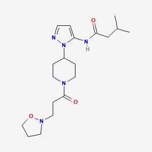 N-(1-{1-[3-(2-isoxazolidinyl)propanoyl]-4-piperidinyl}-1H-pyrazol-5-yl)-3-methylbutanamide