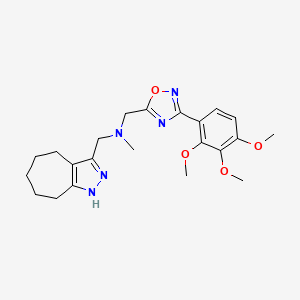 (1,4,5,6,7,8-hexahydrocyclohepta[c]pyrazol-3-ylmethyl)methyl{[3-(2,3,4-trimethoxyphenyl)-1,2,4-oxadiazol-5-yl]methyl}amine