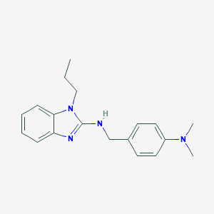molecular formula C19H24N4 B379317 N-[4-(dimethylamino)benzyl]-1-propyl-1H-benzimidazol-2-amine 