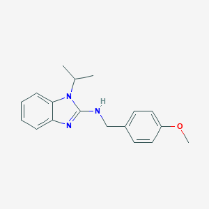 molecular formula C18H21N3O B379318 (1-Isopropyl-1H-benzoimidazol-2-yl)-(4-methoxy-benzyl)-amine 