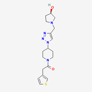 (3R)-1-({1-[1-(3-thienylacetyl)piperidin-4-yl]-1H-1,2,3-triazol-4-yl}methyl)pyrrolidin-3-ol