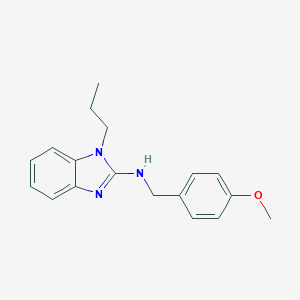 molecular formula C18H21N3O B379319 N-(4-methoxybenzyl)-1-propyl-1H-benzimidazol-2-amine 