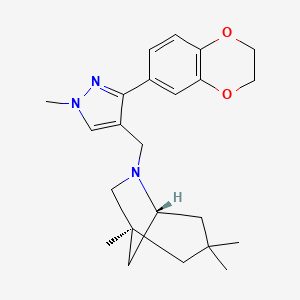 (1S*,5R*)-6-{[3-(2,3-dihydro-1,4-benzodioxin-6-yl)-1-methyl-1H-pyrazol-4-yl]methyl}-1,3,3-trimethyl-6-azabicyclo[3.2.1]octane