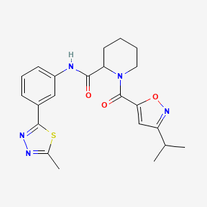 1-[(3-isopropyl-5-isoxazolyl)carbonyl]-N-[3-(5-methyl-1,3,4-thiadiazol-2-yl)phenyl]-2-piperidinecarboxamide