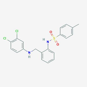 molecular formula C20H18Cl2N2O2S B379322 N-{2-[(3,4-dichloroanilino)methyl]phenyl}-4-methylbenzenesulfonamide 