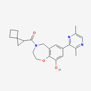 7-(3,6-dimethylpyrazin-2-yl)-4-(spiro[2.3]hex-1-ylcarbonyl)-2,3,4,5-tetrahydro-1,4-benzoxazepin-9-ol