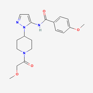 4-methoxy-N-{1-[1-(methoxyacetyl)-4-piperidinyl]-1H-pyrazol-5-yl}benzamide