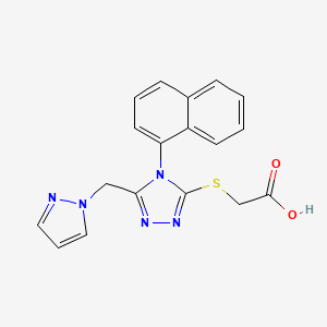 {[4-(1-naphthyl)-5-(1H-pyrazol-1-ylmethyl)-4H-1,2,4-triazol-3-yl]thio}acetic acid