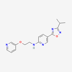 5-(3-isopropyl-1,2,4-oxadiazol-5-yl)-N-[2-(3-pyridinyloxy)ethyl]-2-pyridinamine