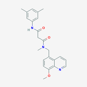 N'-(3,5-dimethylphenyl)-N-[(8-methoxyquinolin-5-yl)methyl]-N-methylmalonamide