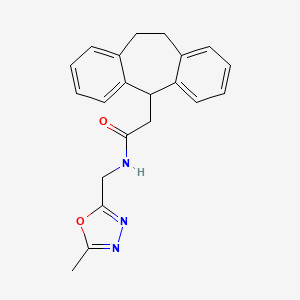 N-[(5-methyl-1,3,4-oxadiazol-2-yl)methyl]-2-(2-tricyclo[9.4.0.03,8]pentadeca-1(15),3,5,7,11,13-hexaenyl)acetamide