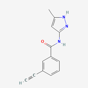 molecular formula C13H11N3O B3793400 3-ethynyl-N-(3-methyl-1H-pyrazol-5-yl)benzamide 