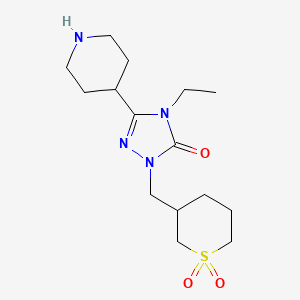 2-[(1,1-dioxidotetrahydro-2H-thiopyran-3-yl)methyl]-4-ethyl-5-(4-piperidinyl)-2,4-dihydro-3H-1,2,4-triazol-3-one dihydrochloride