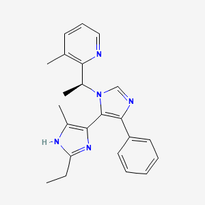 2-ethyl-5-methyl-3'-[(1S)-1-(3-methylpyridin-2-yl)ethyl]-5'-phenyl-3H,3'H-4,4'-biimidazole