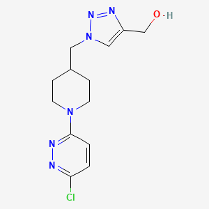 (1-{[1-(6-chloro-3-pyridazinyl)-4-piperidinyl]methyl}-1H-1,2,3-triazol-4-yl)methanol trifluoroacetate (salt)