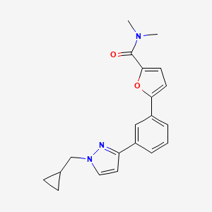 5-{3-[1-(cyclopropylmethyl)-1H-pyrazol-3-yl]phenyl}-N,N-dimethyl-2-furamide