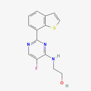 2-[[2-(1-Benzothiophen-7-yl)-5-fluoropyrimidin-4-yl]amino]ethanol