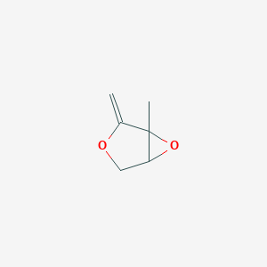 molecular formula C6H8O2 B037935 3,6-Dioxabicyclo[3.1.0]hexane, 1-methyl-2-methylene- CAS No. 116414-65-4