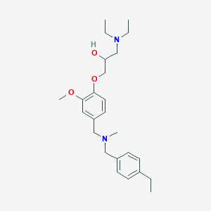 molecular formula C25H38N2O3 B3793522 1-(Diethylamino)-3-[4-[[(4-ethylphenyl)methyl-methylamino]methyl]-2-methoxyphenoxy]propan-2-ol 