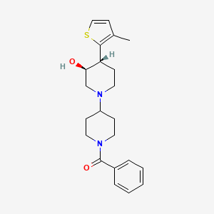 molecular formula C22H28N2O2S B3793582 (3S*,4R*)-1'-benzoyl-4-(3-methyl-2-thienyl)-1,4'-bipiperidin-3-ol 