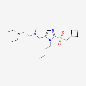 ({1-butyl-2-[(cyclobutylmethyl)sulfonyl]-1H-imidazol-5-yl}methyl)[2-(diethylamino)ethyl]methylamine