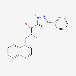 N-methyl-3-phenyl-N-(quinolin-4-ylmethyl)-1H-pyrazole-5-carboxamide