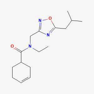 N-ethyl-N-[(5-isobutyl-1,2,4-oxadiazol-3-yl)methyl]cyclohex-3-ene-1-carboxamide