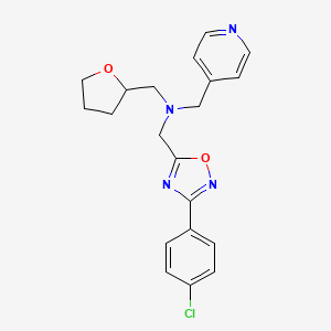 1-[3-(4-chlorophenyl)-1,2,4-oxadiazol-5-yl]-N-(4-pyridinylmethyl)-N-(tetrahydro-2-furanylmethyl)methanamine