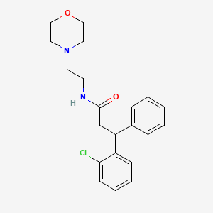 3-(2-chlorophenyl)-N-[2-(4-morpholinyl)ethyl]-3-phenylpropanamide