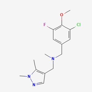 (3-chloro-5-fluoro-4-methoxybenzyl)[(1,5-dimethyl-1H-pyrazol-4-yl)methyl]methylamine