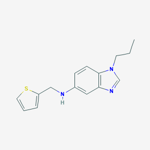 molecular formula C15H17N3S B379366 1-propyl-N-(thiophen-2-ylmethyl)-1H-benzimidazol-5-amine 