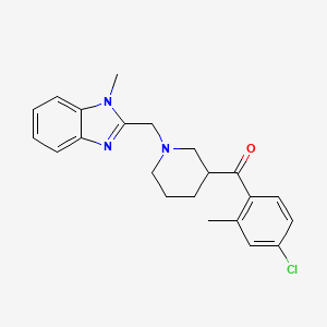 (4-Chloro-2-methylphenyl)-[1-[(1-methylbenzimidazol-2-yl)methyl]piperidin-3-yl]methanone