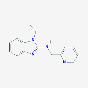 molecular formula C15H16N4 B379370 N-(1-ethyl-1H-benzimidazol-2-yl)-N-(2-pyridinylmethyl)amine 