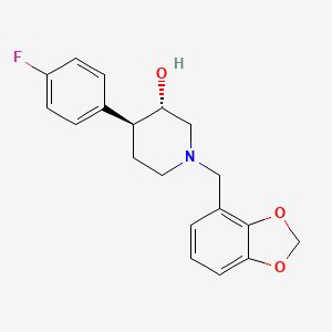 (3S*,4S*)-1-(1,3-benzodioxol-4-ylmethyl)-4-(4-fluorophenyl)piperidin-3-ol