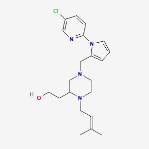 2-[4-{[1-(5-chloro-2-pyridinyl)-1H-pyrrol-2-yl]methyl}-1-(3-methyl-2-buten-1-yl)-2-piperazinyl]ethanol