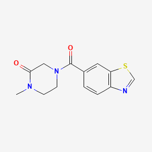 molecular formula C13H13N3O2S B3793722 4-(1,3-benzothiazol-6-ylcarbonyl)-1-methyl-2-piperazinone 