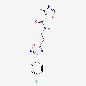 N-{2-[3-(4-chlorophenyl)-1,2,4-oxadiazol-5-yl]ethyl}-4-methyl-1,3-oxazole-5-carboxamide