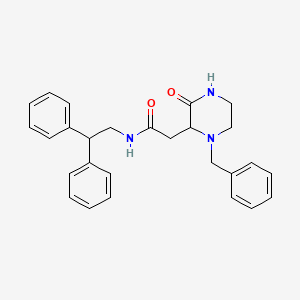 2-(1-benzyl-3-oxopiperazin-2-yl)-N-(2,2-diphenylethyl)acetamide