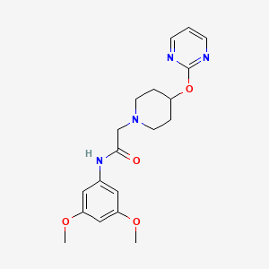 N-(3,5-dimethoxyphenyl)-2-[4-(pyrimidin-2-yloxy)piperidin-1-yl]acetamide