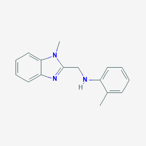molecular formula C16H17N3 B379377 (1-Methyl-1H-benzoimidazol-2-ylmethyl)-o-tolyl-amine 