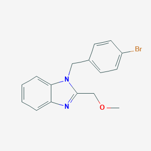molecular formula C16H15BrN2O B379378 1-(4-bromobenzyl)-2-(methoxymethyl)-1H-benzimidazole 